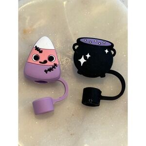 Halloween Straw Toppers Target Bullseyes Playground Set of Two‎